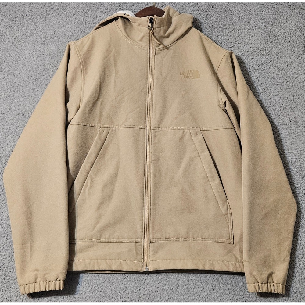 North Face Camden Thermal Hoodie Zip Up Jacket Men's Small Beige Windfall